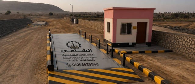 ميزان شاحنات أرضي صناعي من الشامي لوزن النقل الثقيل في المصانع والمحاجر